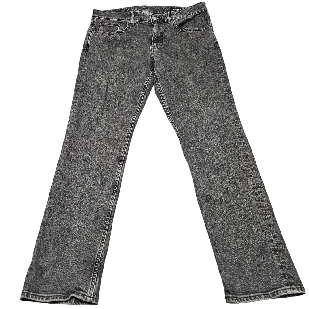 Bonobos Slim Fit Jeans Mens 35x32 Black Charcoal Wash Stretch Denim Minimalist